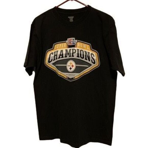 Pittsburgh Steelers Super Bowl XL Champions Size Medium Reebok T-Shirt - Picture 1 of 4